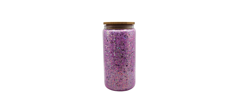 Pink Glitter (16oz Glass)